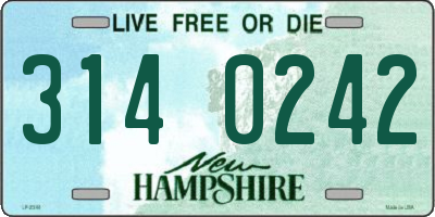 NH license plate 3140242