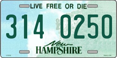 NH license plate 3140250