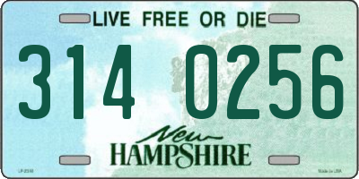 NH license plate 3140256