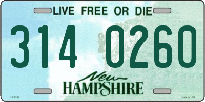NH license plate 3140260