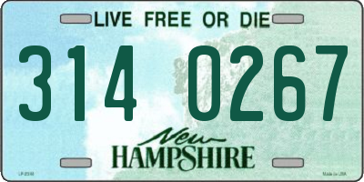 NH license plate 3140267