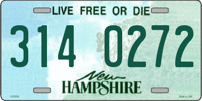 NH license plate 3140272