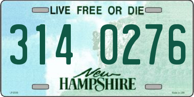 NH license plate 3140276