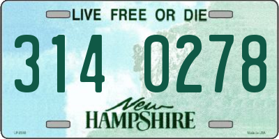 NH license plate 3140278