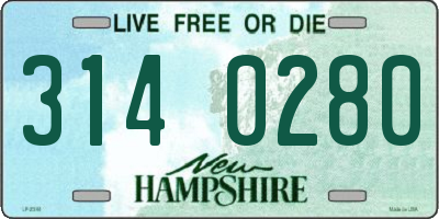 NH license plate 3140280