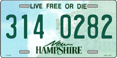 NH license plate 3140282