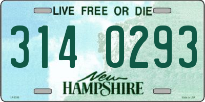 NH license plate 3140293