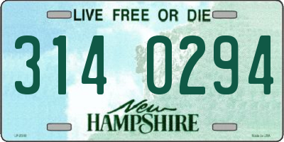NH license plate 3140294