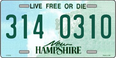NH license plate 3140310