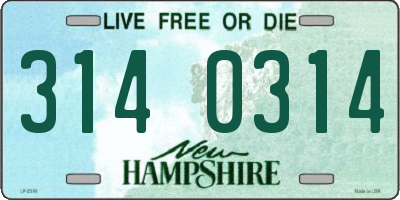 NH license plate 3140314