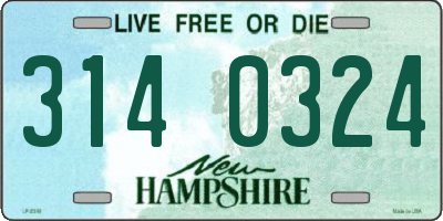 NH license plate 3140324