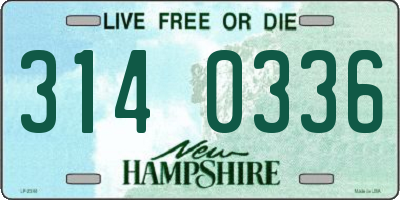 NH license plate 3140336