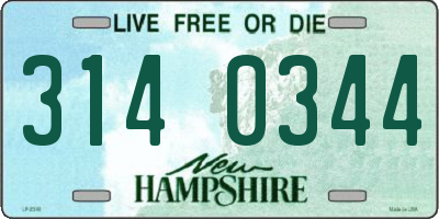 NH license plate 3140344