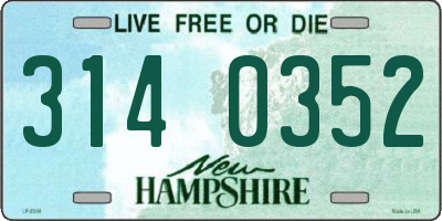 NH license plate 3140352