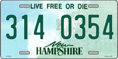 NH license plate 3140354