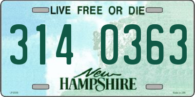 NH license plate 3140363
