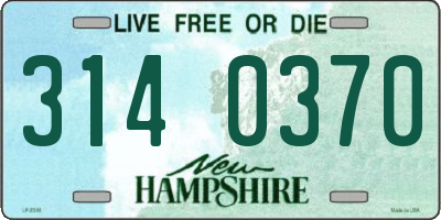 NH license plate 3140370