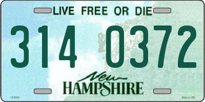 NH license plate 3140372