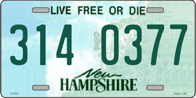 NH license plate 3140377