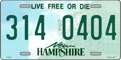 NH license plate 3140404