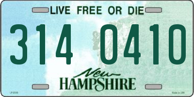 NH license plate 3140410