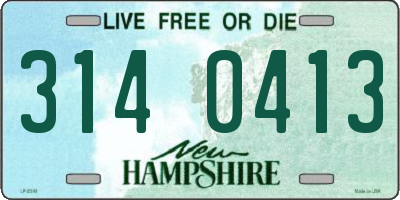 NH license plate 3140413