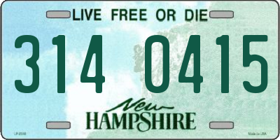 NH license plate 3140415