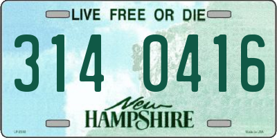 NH license plate 3140416