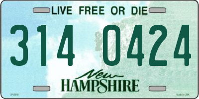 NH license plate 3140424