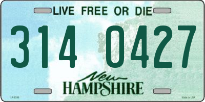 NH license plate 3140427