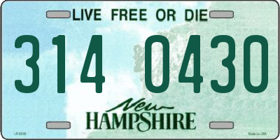 NH license plate 3140430