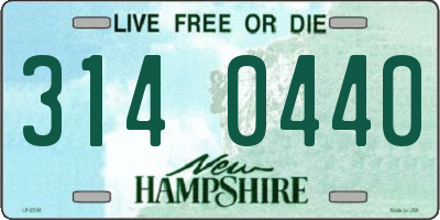 NH license plate 3140440