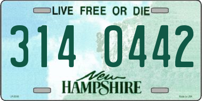 NH license plate 3140442