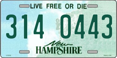 NH license plate 3140443