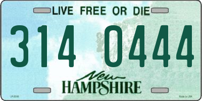 NH license plate 3140444