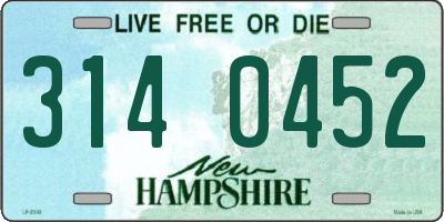 NH license plate 3140452