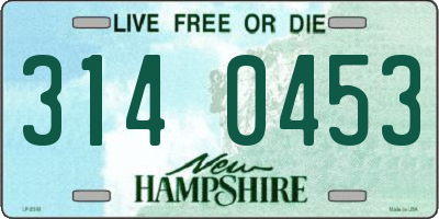 NH license plate 3140453