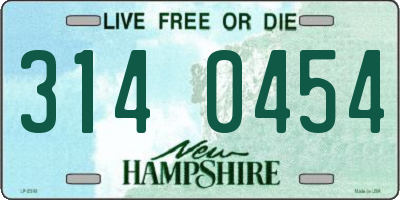 NH license plate 3140454