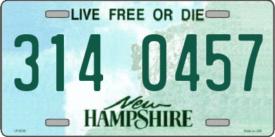 NH license plate 3140457