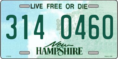 NH license plate 3140460