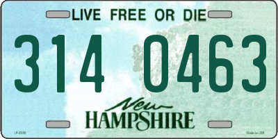 NH license plate 3140463