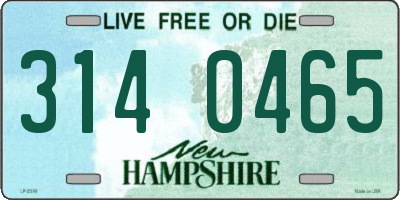 NH license plate 3140465