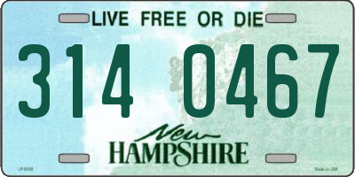 NH license plate 3140467