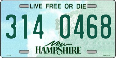 NH license plate 3140468