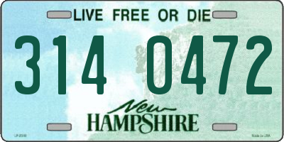 NH license plate 3140472