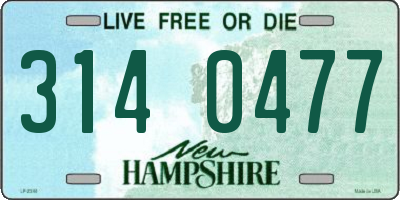 NH license plate 3140477