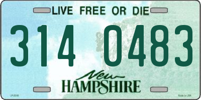 NH license plate 3140483