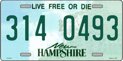 NH license plate 3140493