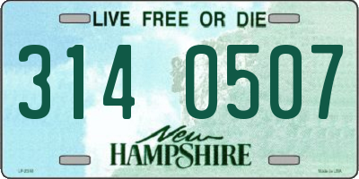 NH license plate 3140507