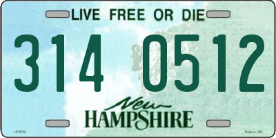 NH license plate 3140512
